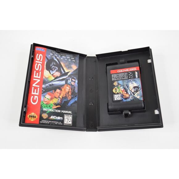 Batman Forever Sega Genesis Video Game Complete CIB Box Manual EUC - Picture 3 of 10